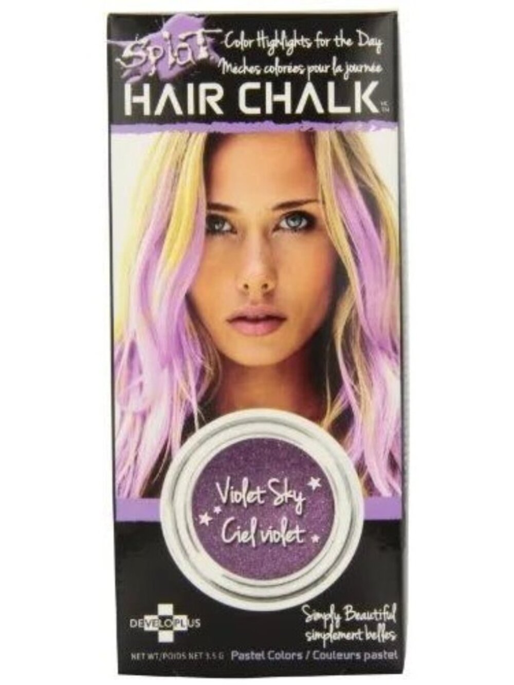 SPLAT - Violet Sky -Hair Chalk, beautiful way to add pastel highlights to hair.